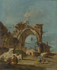 Картина автора Гварди Франческо под названием A Caprice with a Ruined Arch