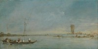 Картина автора Гварди Франческо под названием View of the Venetian Lagoon with the Tower of Malghera