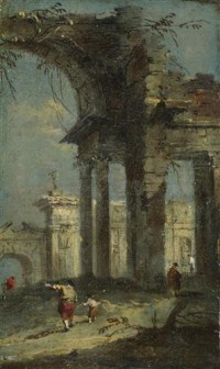 Картина автора Гварди Франческо под названием Caprice View with Ruins