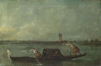 Картина автора Гварди Франческо под названием A Gondola on the Lagoon near Mestre