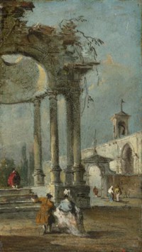 Картина автора Гварди Франческо под названием Caprice View with Ruins