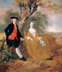 Картина автора Гейнсборо Томас под названием Unknown couple in the landscape  				 - Неизвестная пара в пейзаже