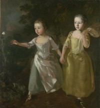 Картина автора Гейнсборо Томас под названием The Painter's Daughters chasing a Butterfly