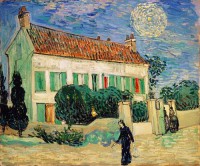 Картина автора Винсент Ван Гог под названием La maison blanche la nuit