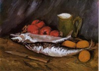 Картина автора Винсент Ван Гог под названием Still Life with fish and tomatoes