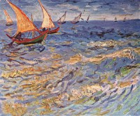 Картина автора Винсент Ван Гог под названием Seascape at Saintes-Maries  				 - Море в Сент-Марье