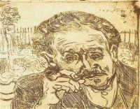 Картина автора Винсент Ван Гог под названием Portrait of Doctor Gachet L Homme a la Pipe