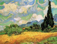 Картина автора Винсент Ван Гог под названием Wheat Field with Cypresses at the Haute Galline Near Eygalieres