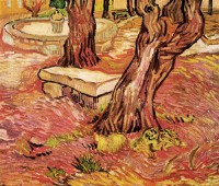 Картина автора Винсент Ван Гог под названием The Stone Bench in the Garden of Saint-Paul Hospital