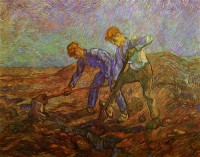Картина автора Винсент Ван Гог под названием Two Peasants Digging