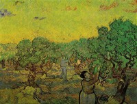Картина автора Винсент Ван Гог под названием Olive Grove with Picking Figures