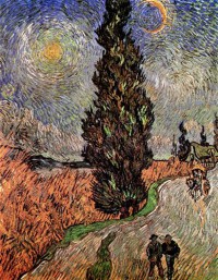 Картина автора Винсент Ван Гог под названием Road with Cypress and Star