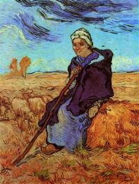 Картина автора Винсент Ван Гог под названием Shepherdess, The after Millet