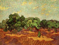 Картина автора Винсент Ван Гог под названием Olive Grove Pale Blue Sky