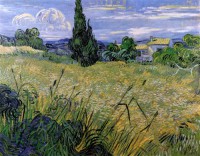 Картина автора Винсент Ван Гог под названием Green Wheat Field with Cypress