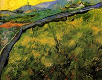 Картина автора Винсент Ван Гог под названием Field of Spring Wheat at Sunrise