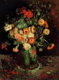 Картина автора Винсент Ван Гог под названием Vase with Zinnias and Geraniums
