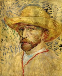 Картина автора Винсент Ван Гог под названием Self-Portrait with Straw Hat 2