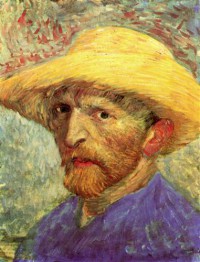 Картина автора Винсент Ван Гог под названием Self-Portrait with Straw Hat 3