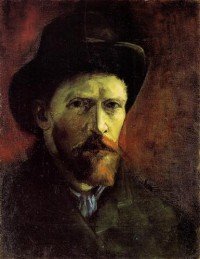 Картина автора Винсент Ван Гог под названием Self-Portrait with Dark Felt Hat