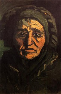 Картина автора Винсент Ван Гог под названием Head of a Peasant Woman with Greenish Lace Cap