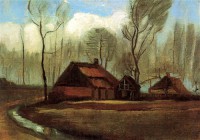 Картина автора Винсент Ван Гог под названием Farmhouses Among Trees