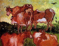 Картина автора Винсент Ван Гог под названием Cows after Jordaens