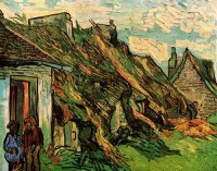 Картина автора Винсент Ван Гог под названием Thatched Sandstone Cottages in Chaponval