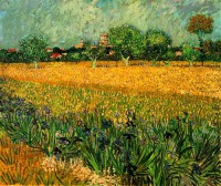 Картина автора Винсент Ван Гог под названием View of Arles with Irises in the Foreground