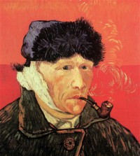 Картина автора Винсент Ван Гог под названием Self-Portrait with Bandaged Ear and Pipe