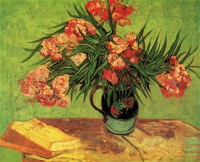 Картина автора Винсент Ван Гог под названием Still Life Vase with Oleanders and Books