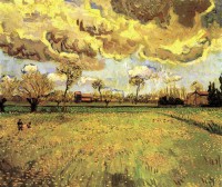 Картина автора Винсент Ван Гог под названием Landscape Under a Stormy Sky