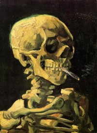 Картина автора Винсент Ван Гог под названием Skull with Burning Cigarette