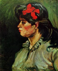 Картина автора Винсент Ван Гог под названием Portrait of a Woman with Red Ribbon