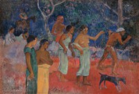 Картина автора Гоген Поль под названием Scene from Tahitian Life