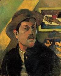 Картина автора Гоген Поль под названием -- Portrait de l'artiste au chapeau