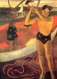 Картина автора Гоген Поль под названием L'homme à la hache