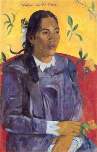 Картина автора Гоген Поль под названием La femme à la fleur