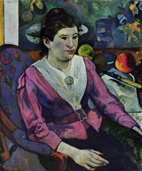 Картина автора Гоген Поль под названием Portrait de femme à la nature morte de Cézanne