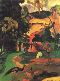 Картина автора Гоген Поль под названием Paysage aux paons