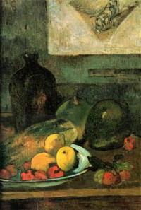 Картина автора Гоген Поль под названием Nature morte à l'esquisse de Delacroix