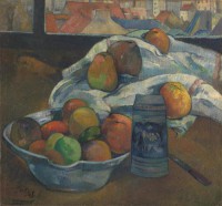 Картина автора Гоген Поль под названием Bowl of Fruit and Tankard before a Window