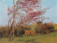 Картина автора Годвард Джон Вильям под названием Blossoming Red Almond, study