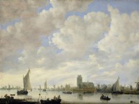 Картина автора Гойен Ян под названием View of the Merwede off Dordrecht  				 - Вид на Мерведе Дордрехта