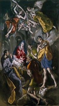 Картина автора Греко Эль под названием Adoration of the Shepherds  				 - Adoration of the Shepherds