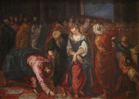 Картина автора Греко Эль под названием Christ and the Adulterous Woman