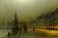 Картина автора Гримшоу Джон Эткинсон под названием Greenock Harbour at Night