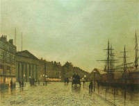 Картина автора Гримшоу Джон Эткинсон под названием The Custom House, Liverpool, Looking South