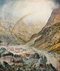 Картина автора Гримшоу Джон Эткинсон под названием A Mountain Road, Flood Time