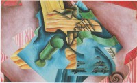 Картина автора Грис Хуан под названием Violine and glass